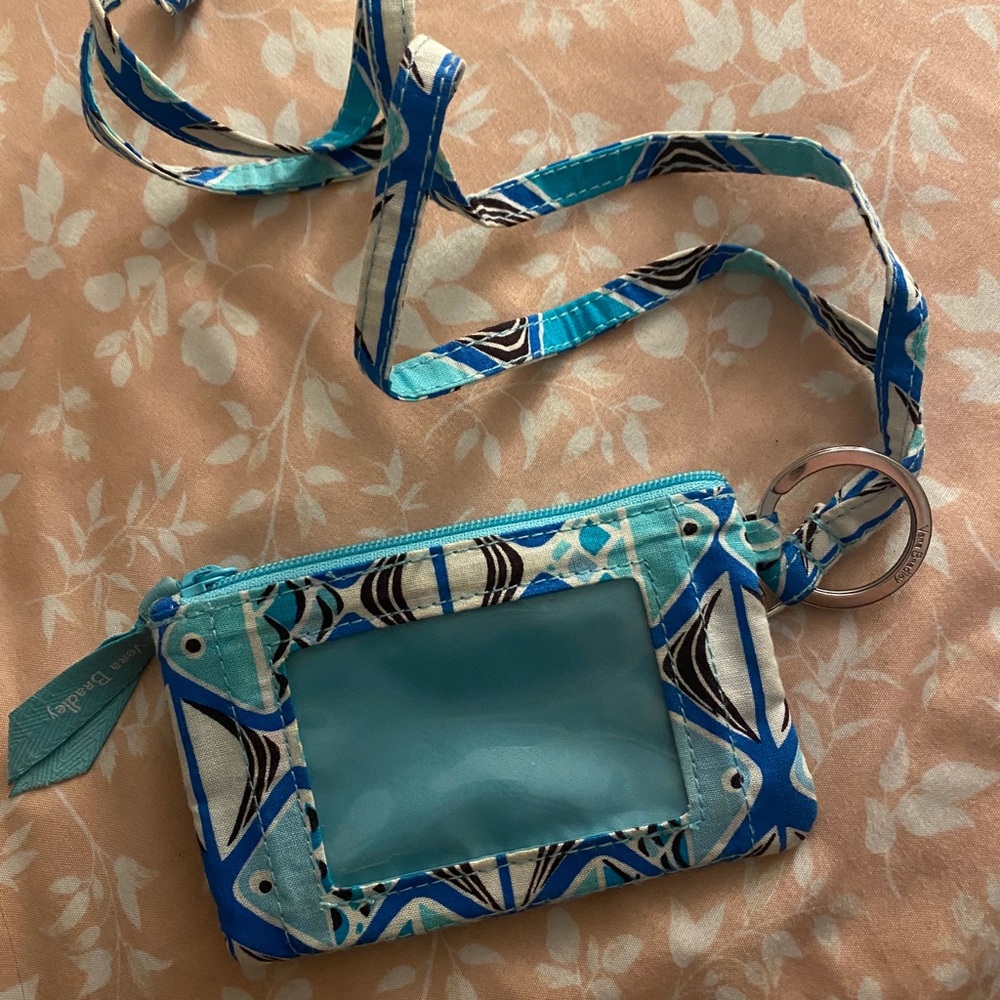 Vera Bradley lanyard and zipper window pouch